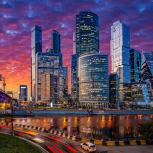 دانلود والپیپر منظره شهر مسکو در روسیه