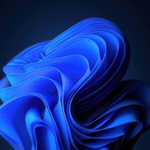 دانلود والپیپر ویندوز ۱۱ با ماده آبی رنگ