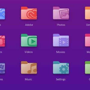 دانلود آیکون فولدر رنگی برای ویندوز