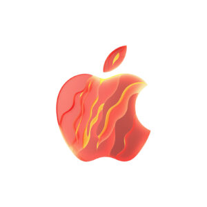 دانلود والپیپر لوگوی قرمز اپل
